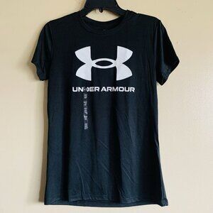 Under Armour HeatGear Women‎ Black Loose Athletic T-shirt Size Small